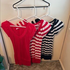 Bundle of Rue 21 Women’s Small Solid/Striped Short Sleeve Tops